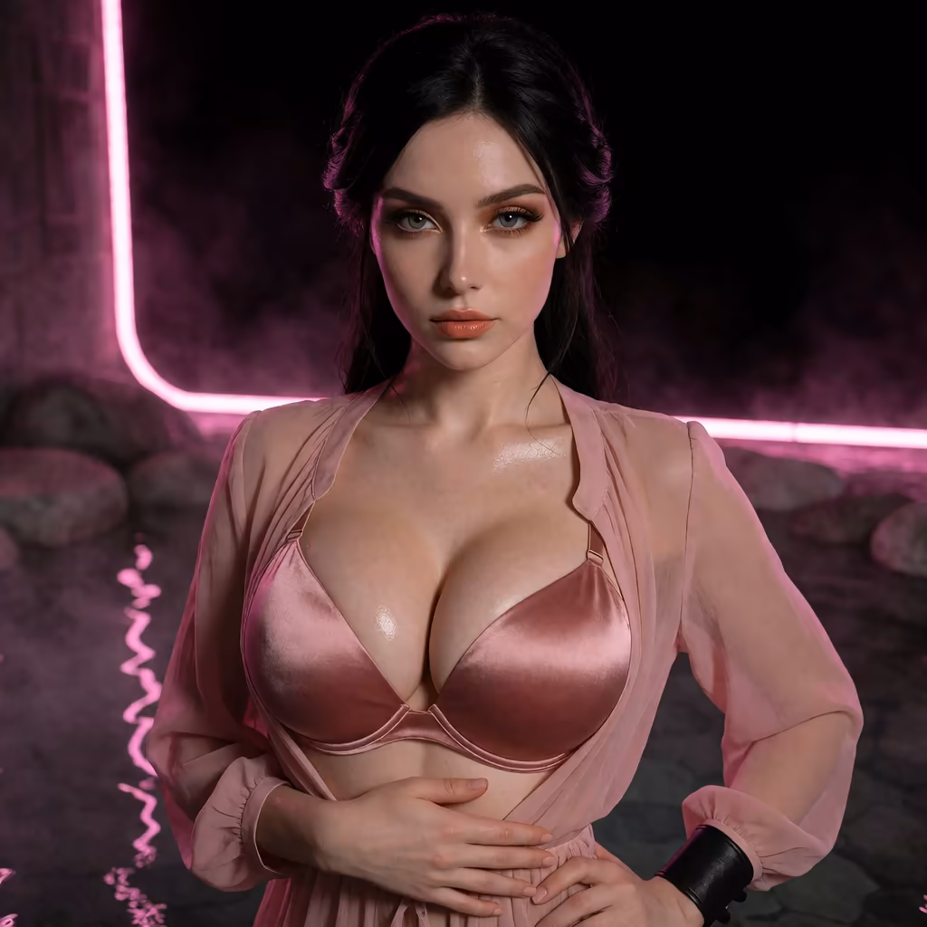 ai porn drama β a character portrait shot in a hotspring setting